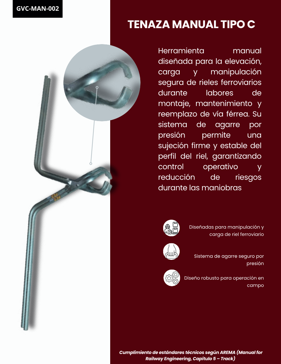 Tenaza Manual Tipo C